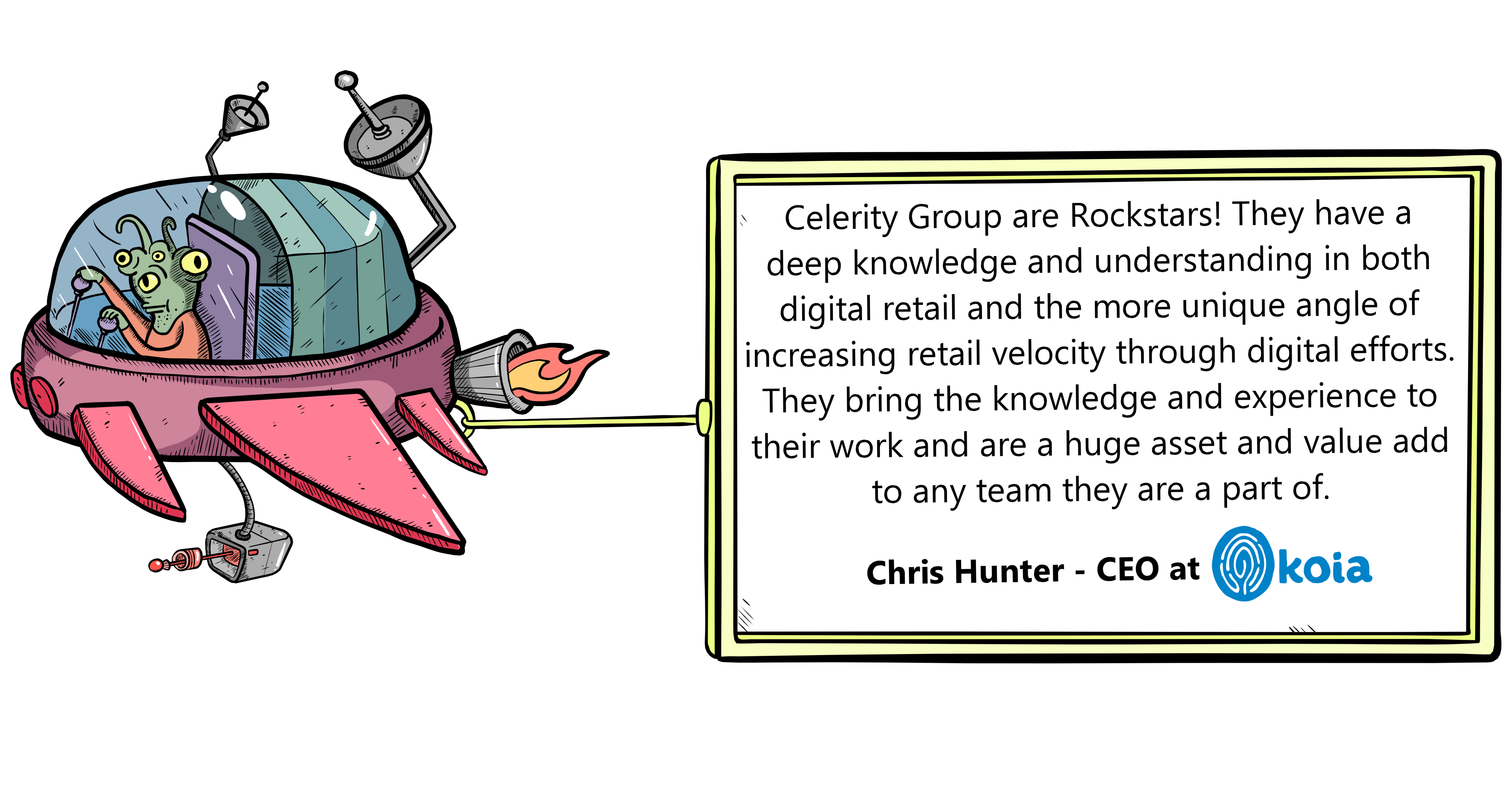 celerity cpg group chris hunter ceo of koia testimonial