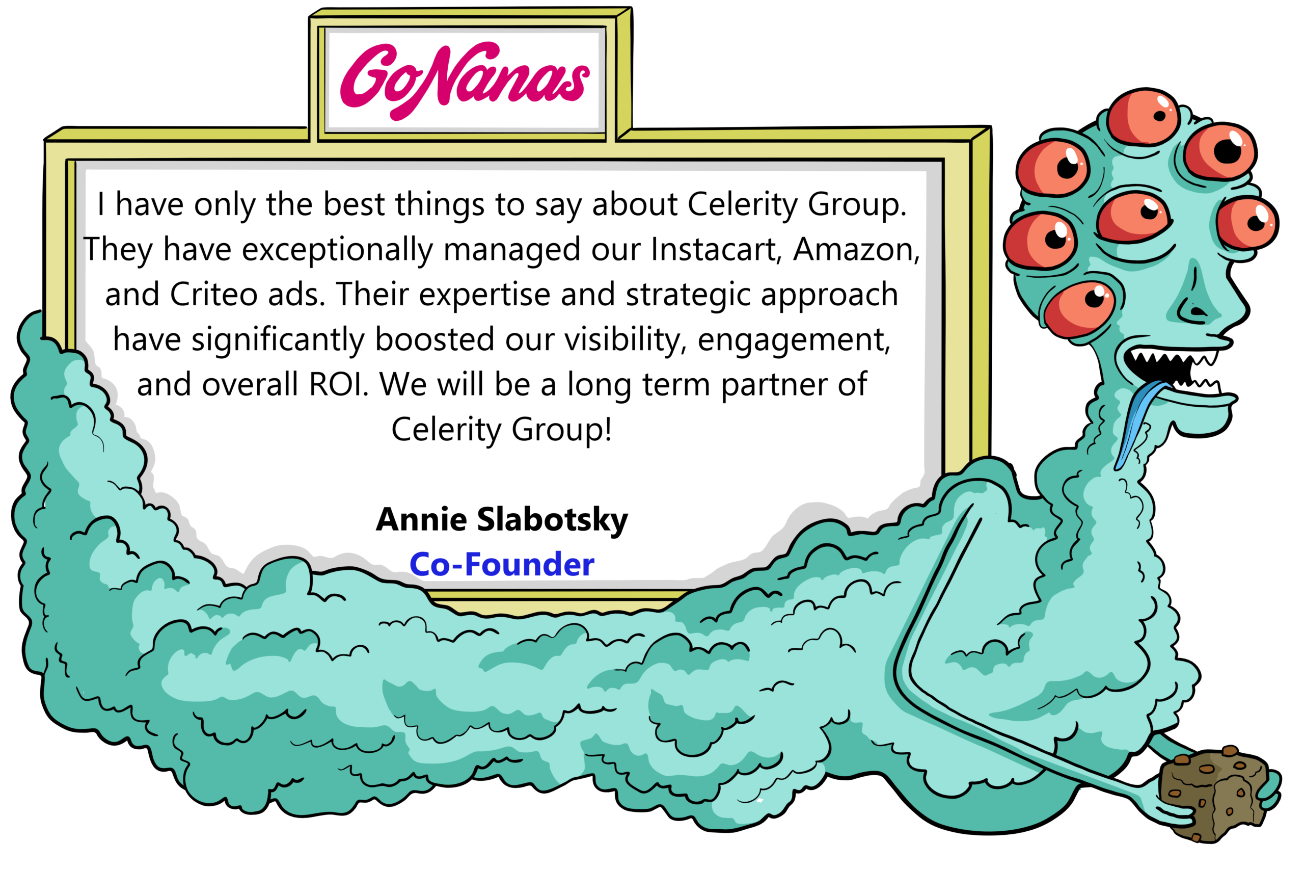 GoNanas testimonial from Annie Slabotsky, Co-Founder